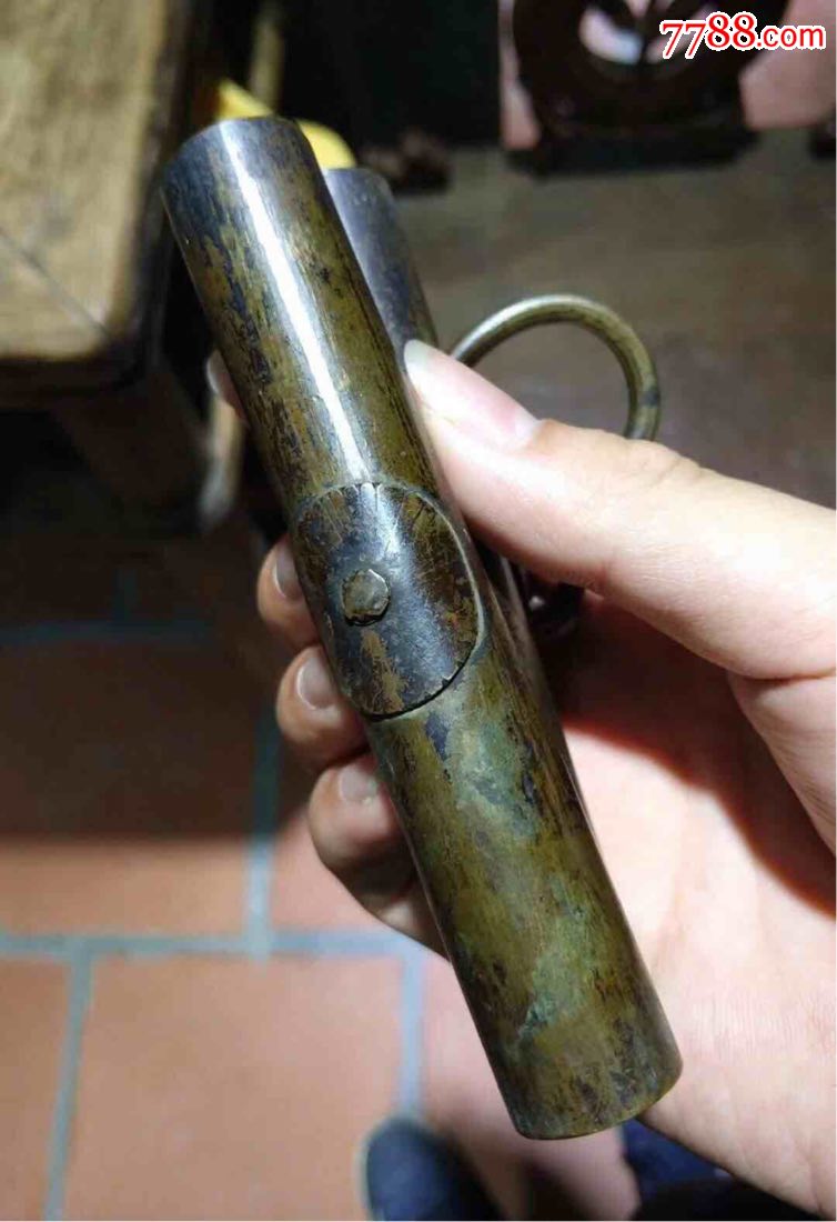 清代铜鸟笼勾,造型精致,包浆一流,尺寸见手