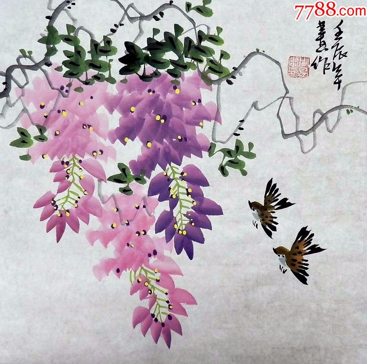 0001 品种: 花鸟国画原作-花鸟国画原作 属性: 花卉画原画,,水墨/写意