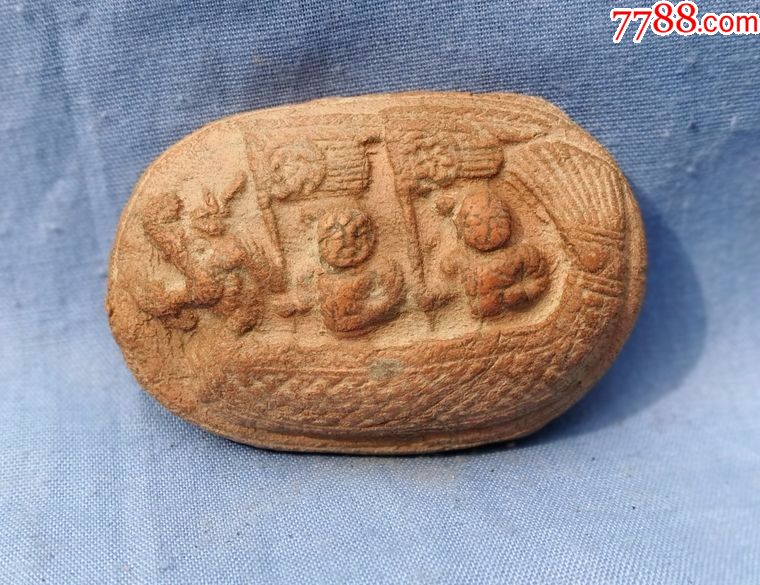 宋代陶模摩喝乐赛龙舟大龙船儿童玩具