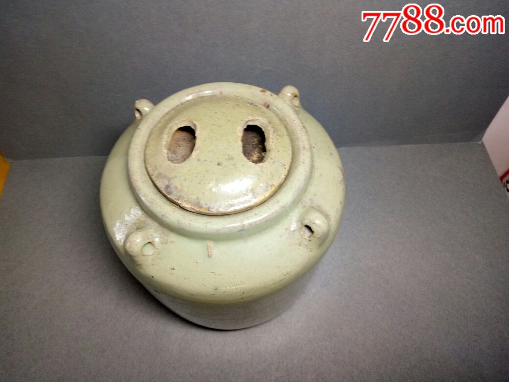 民国白沙绿釉四系罐