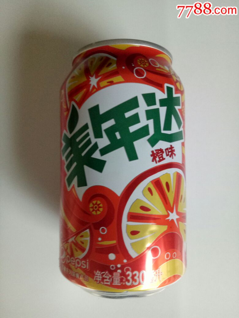 美年达饮料易拉罐瓶