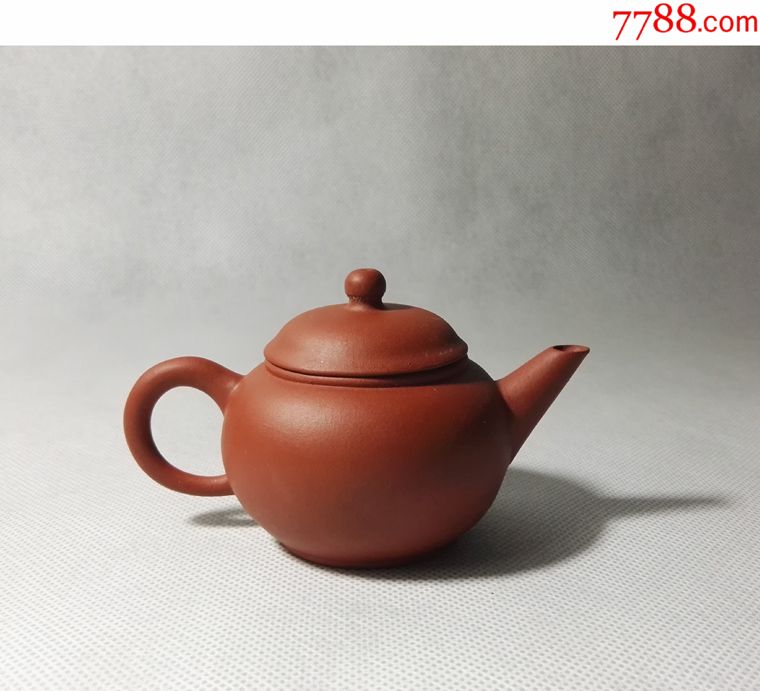 八十年代中宜款紫砂壶小水平壶砂质纯正全美品可藏可用