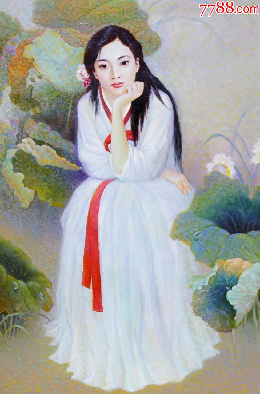 朝鲜画朝鲜油画朝鲜人物油画朝鲜一级画家张光哲