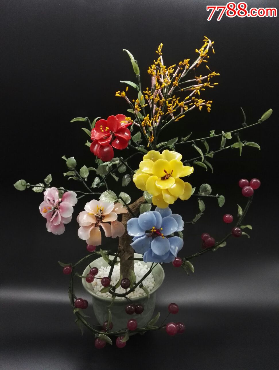 琉璃花#老琉璃盆景#北京老料器