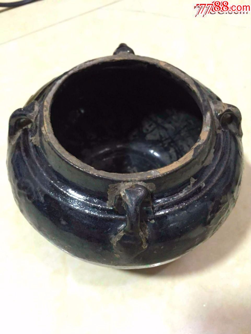 黑坛子口径8厘米肚径13厘米年代不详