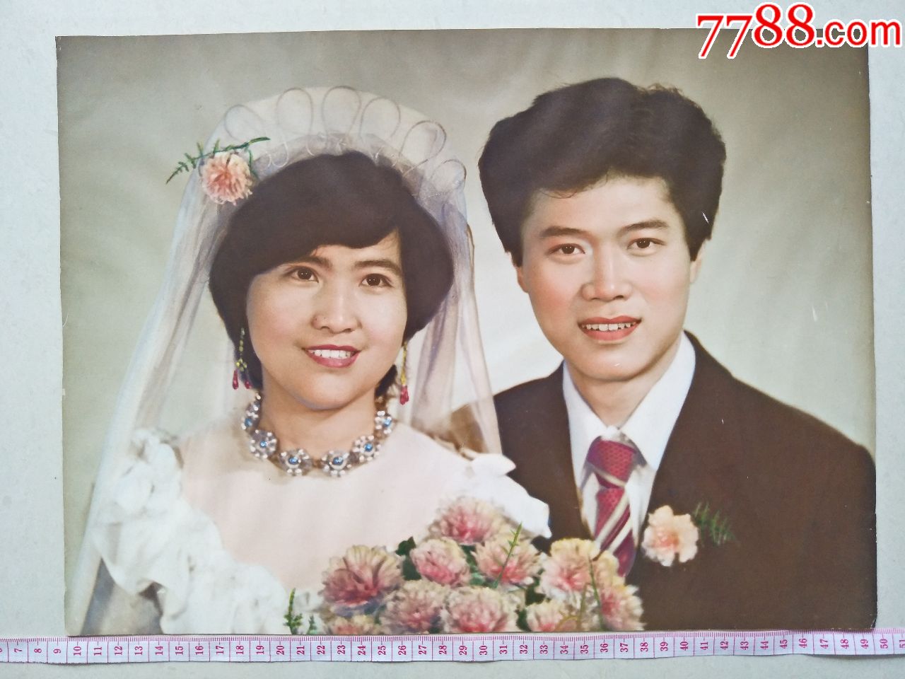 大幅手工上色结婚照_老照片_无界园【7788收藏__收藏热线】