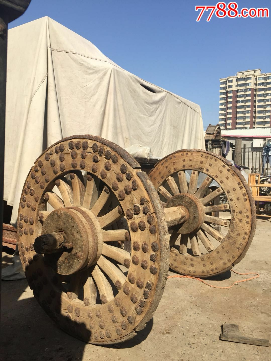 民国时期大车轮_价格16000元【古玩民俗家具】_第1张