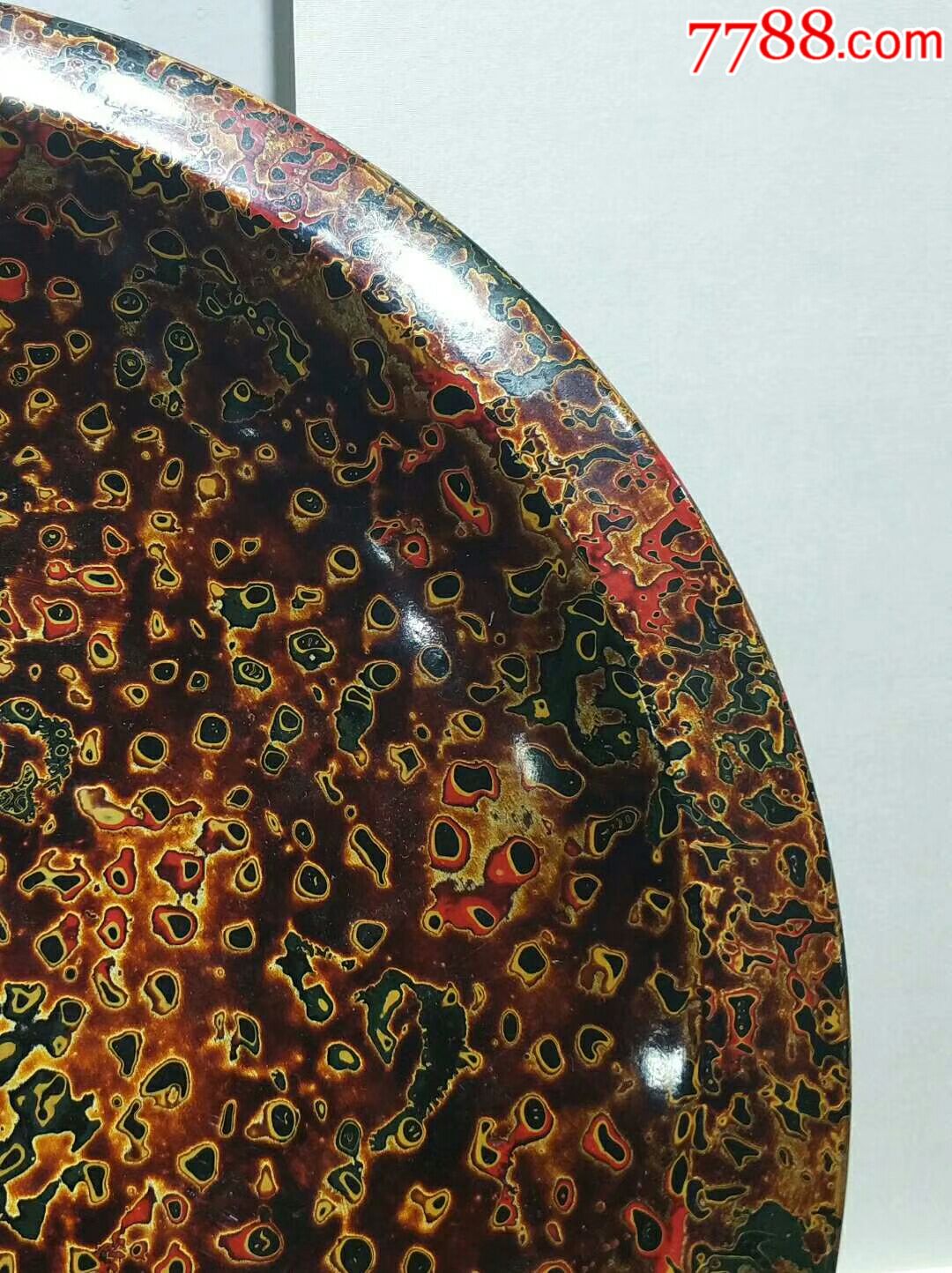 回流漆器盘,造型大气,品相完整,口径25厘米