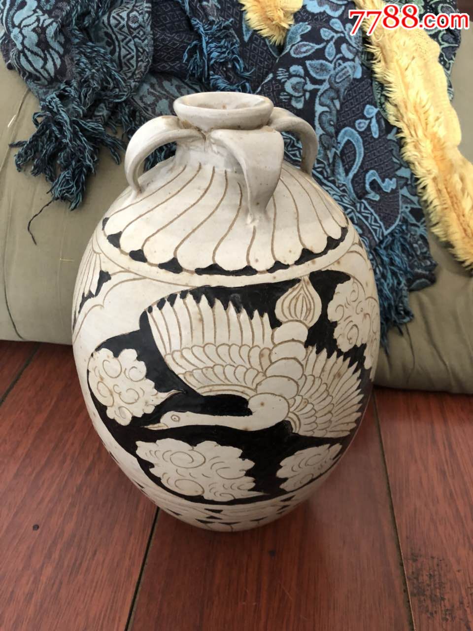 宋金磁州窑三系划花瓶