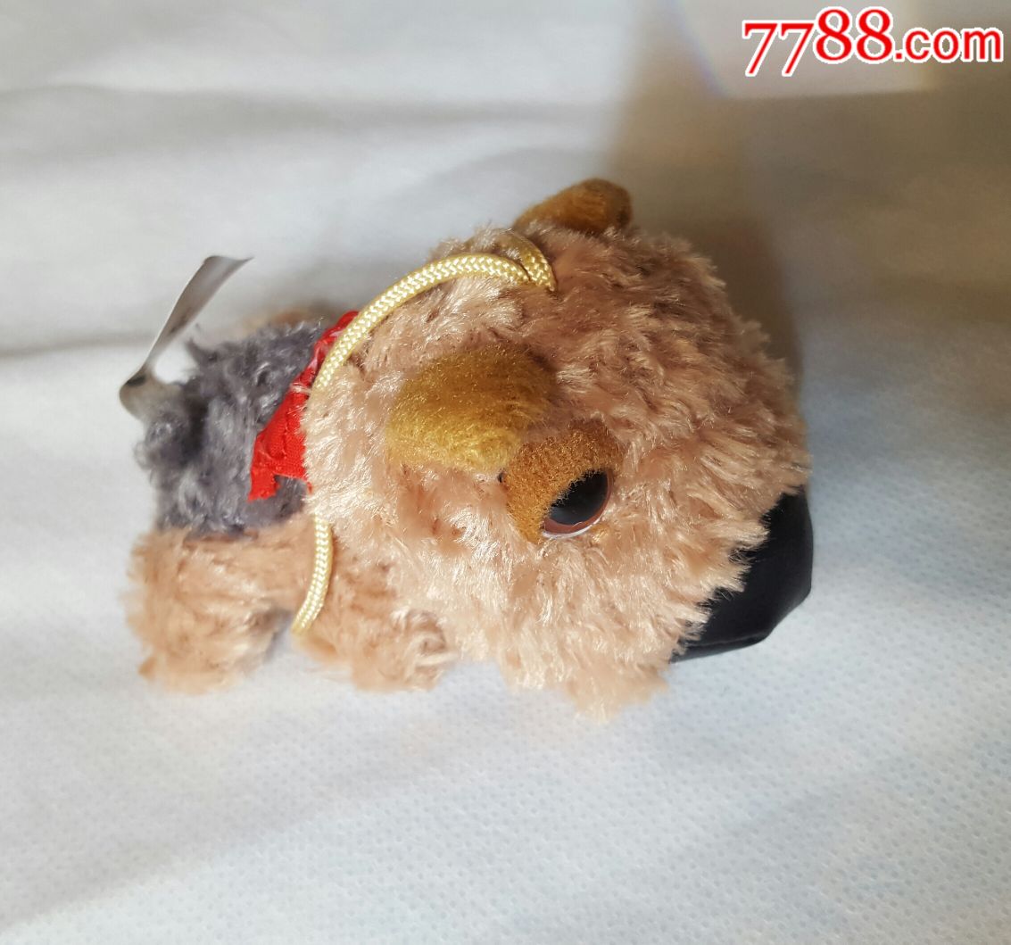 麦当劳早期大头狗公仔迷你小狗布娃娃/毛绒公仔挂件,单个已拆封