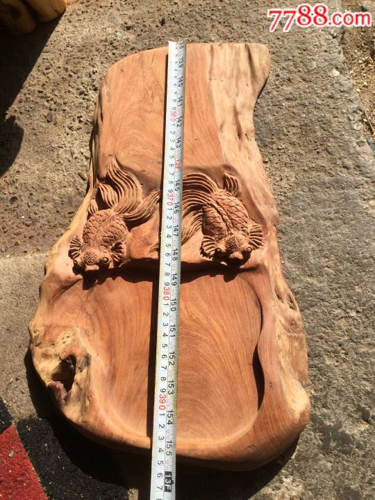 缅甸花梨金鱼吐泡茶盘干泡茶台-实木茶盘-7788收藏