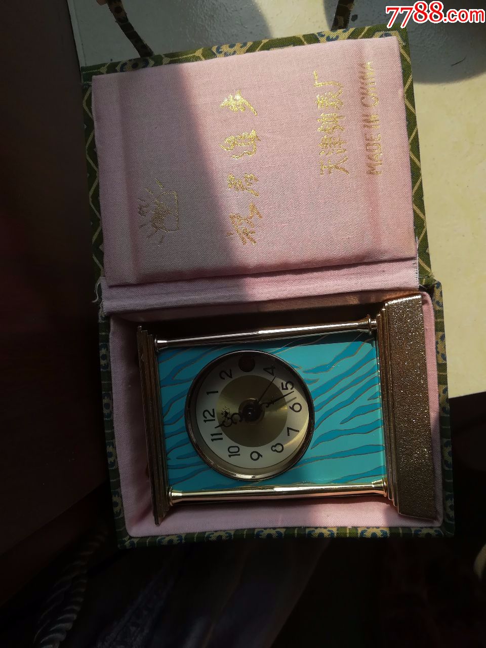 怀旧经典收藏原盒天津钟表厂金鸡牌石英老闹钟