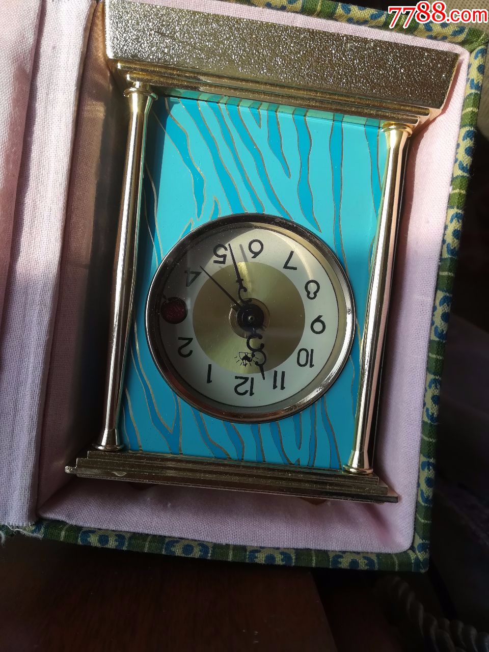 怀旧经典收藏原盒天津钟表厂金鸡牌石英老闹钟