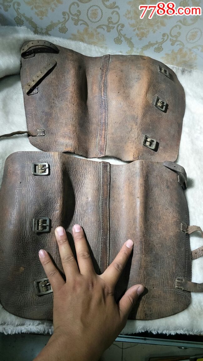 民国时期鬼子皮绑腿一对