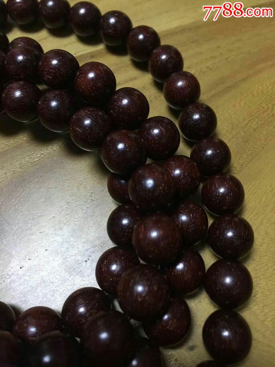 一眼百年小叶紫檀手串108颗顶级年份老直切藏区传承精品