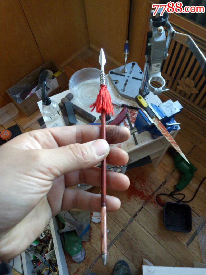 匠人长矛挂件摆件微型兵器_铜兵器_神秘匠人手工工作【7788收藏__中国