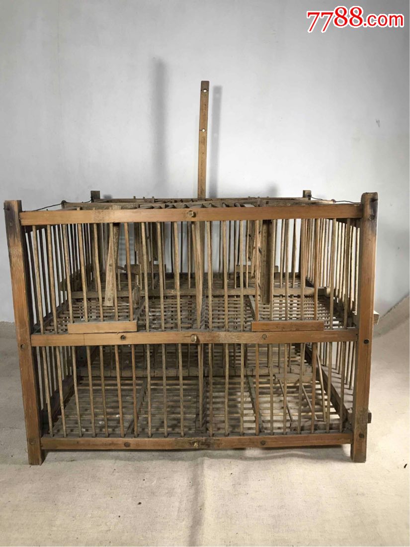 古董古玩收藏杂项近代鸟笼竹笼笼子八格引鸟笼画眉喜鹊笼竹器-价格:900元-se59560356-鸟笼/鸟架/鸟房-零售-7788收藏__收藏热线