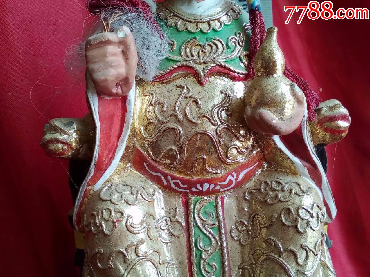 保证内心全实木香樟木雕刻女神像菩萨佛像,手里拿着葫芦和拂尘