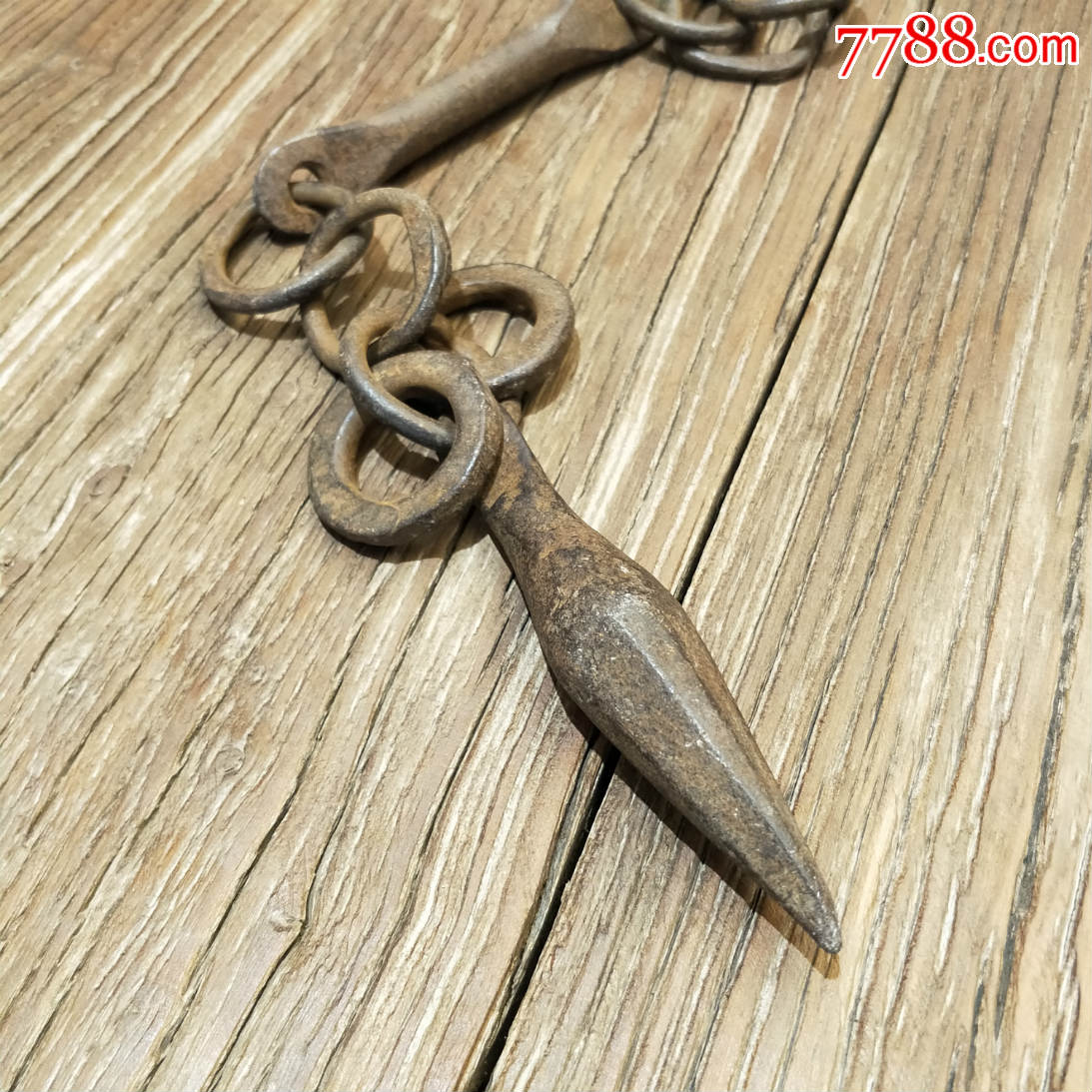 清代七节鞭老铁器老兵器古玩古董武术防身兵器收藏