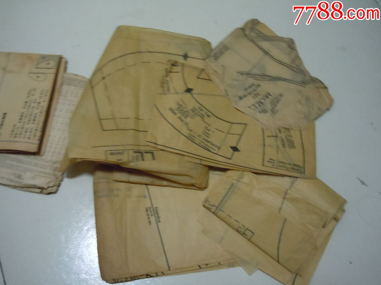 早期-美开乐服装裁剪纸样一些