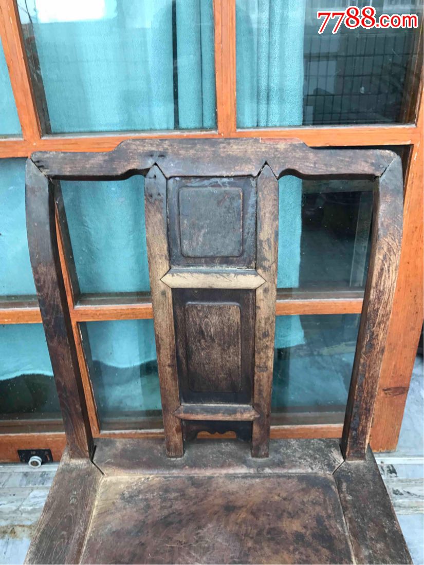 古董古玩收藏老家具木器凳子文旦椅椅子靠背椅榉木清代