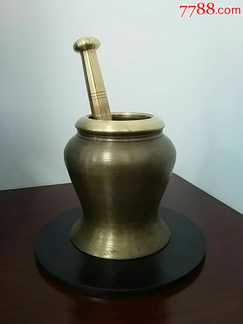 黄铜捣药罐铜药缸铜臼铜药臼杵臼