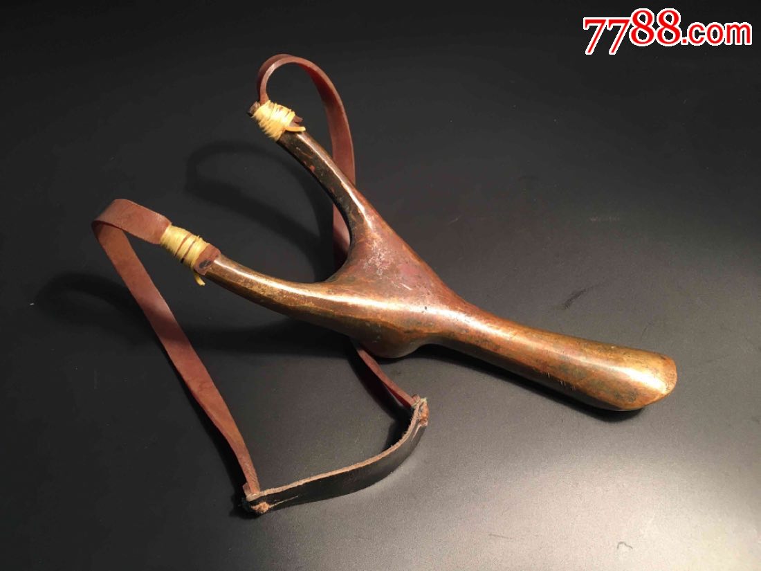 民国时期特殊造型老铜弹弓叉