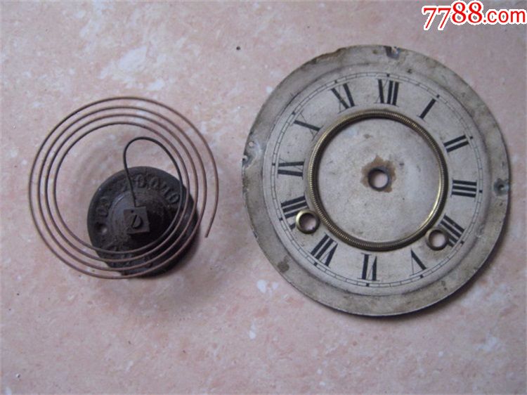 百年老钟表老座钟挂钟配件振簧弹簧老表盘包老保真历史记忆老物件