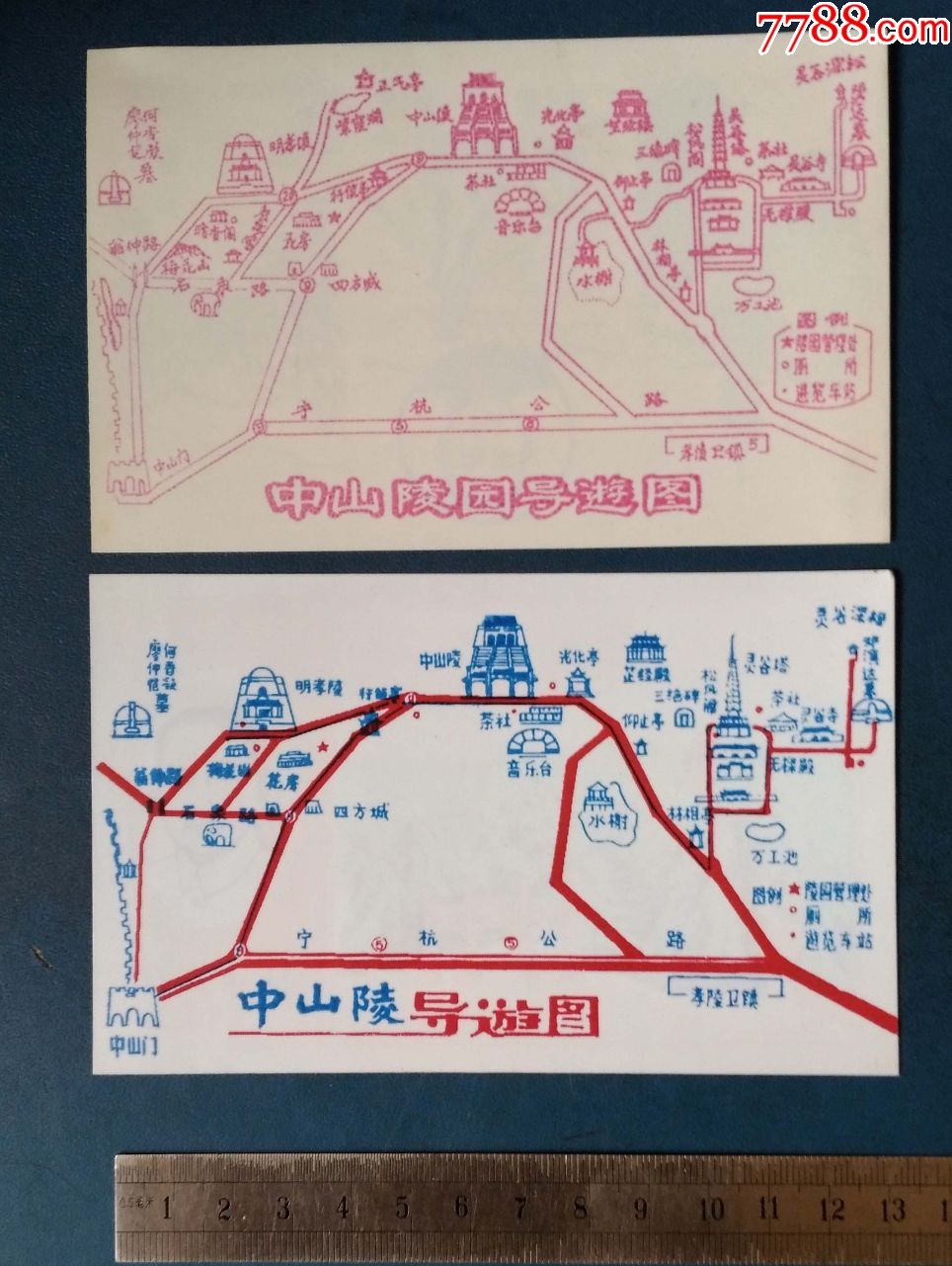 中山陵手绘导览图图片