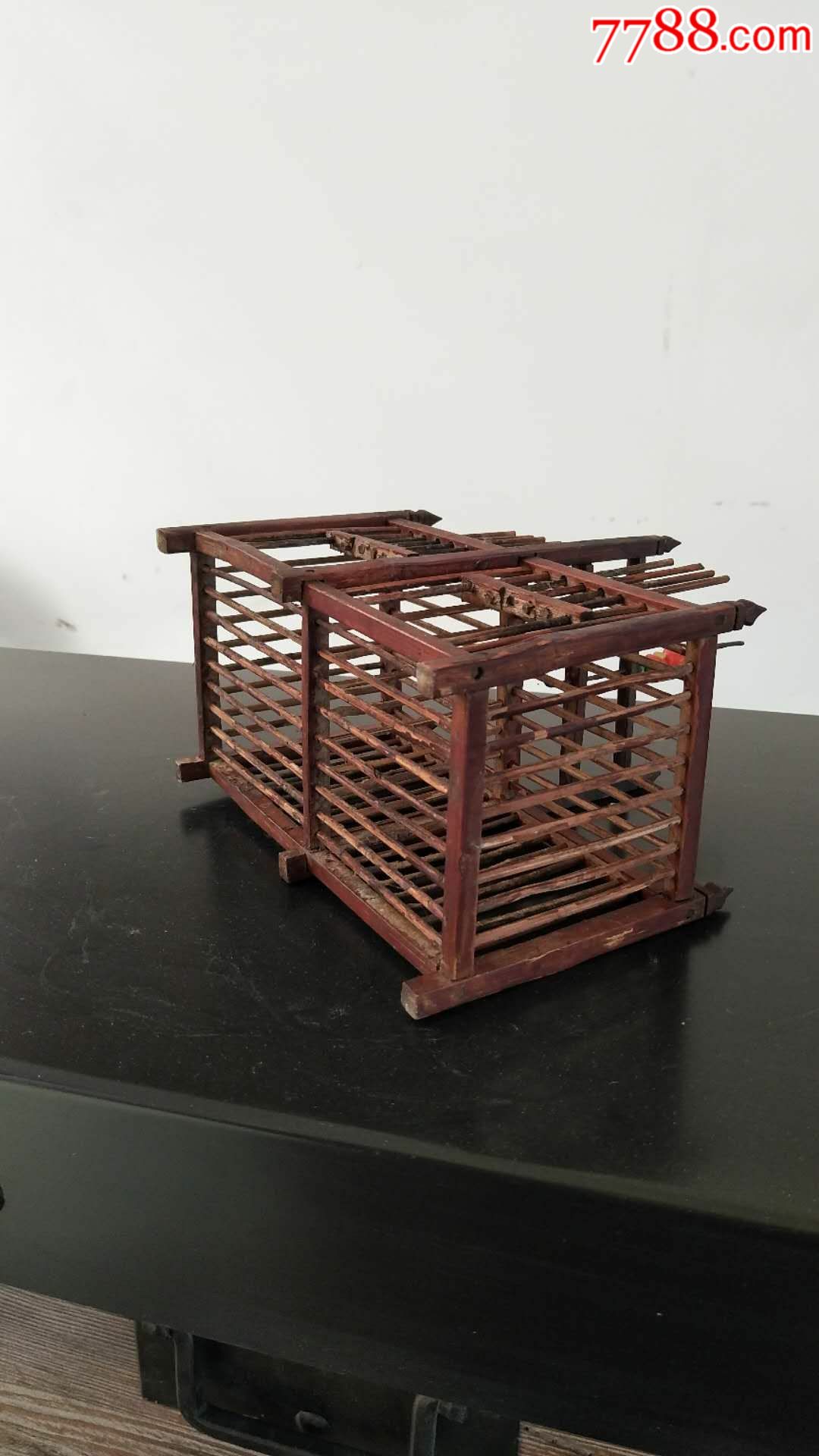 民国时期紫竹蝈蝈笼子包浆浓厚自然全品牢固完整