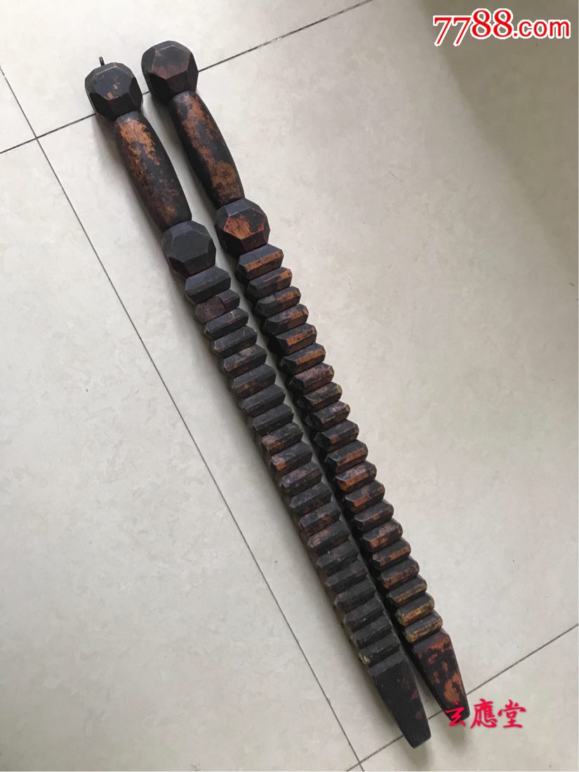 六十年代木双锏一对