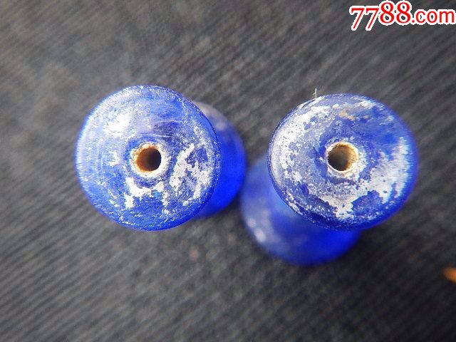 汉代一对蓝琉璃耳档_琉璃珠/球【瑞奇堂】_第6张_7788琉璃收藏