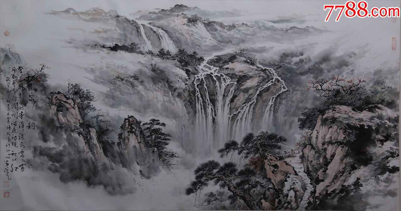 画家王辉的高山流水图片
