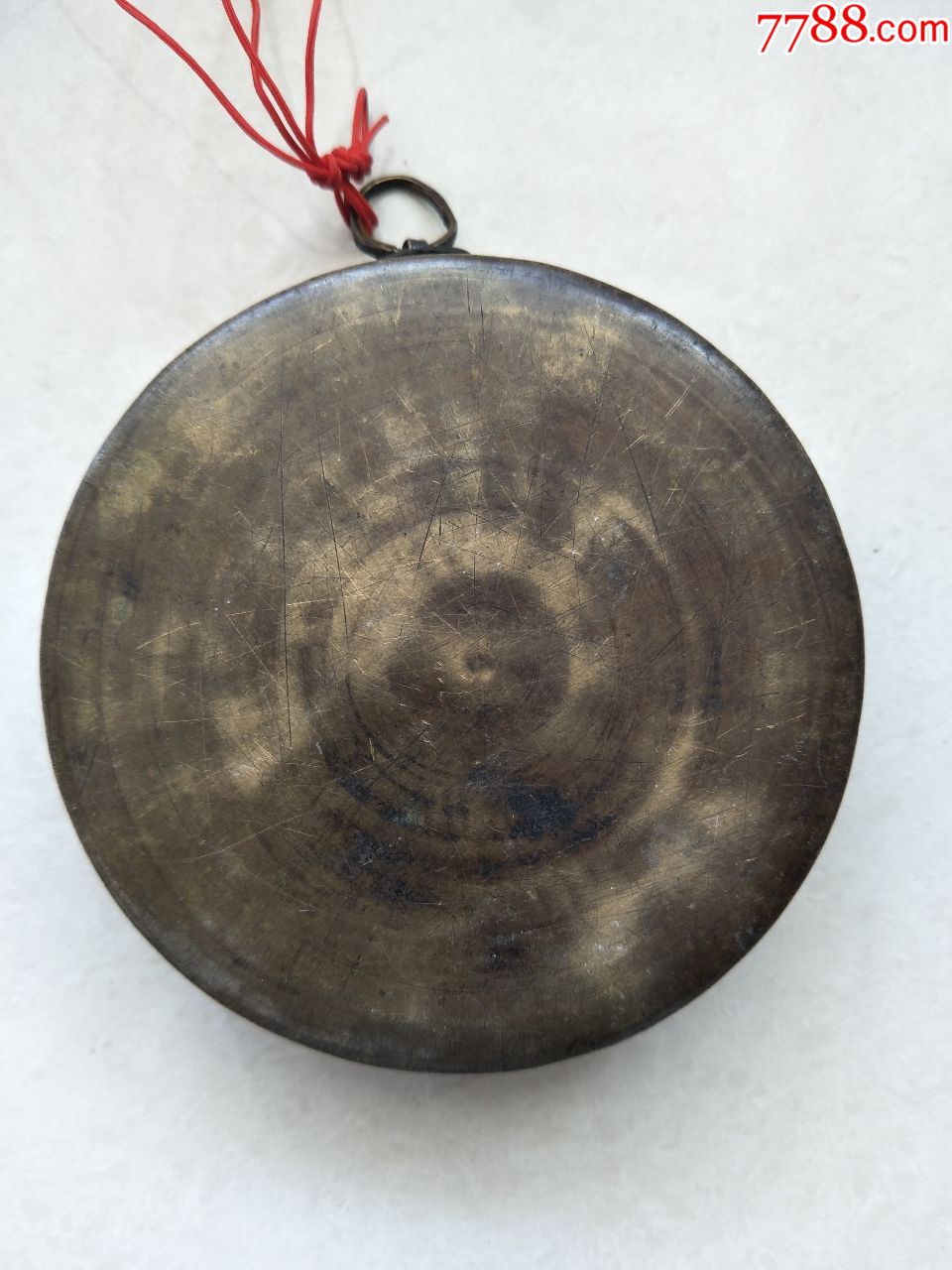 清代说书用的全品美品小铜罗.包老包快直径10.2厘米