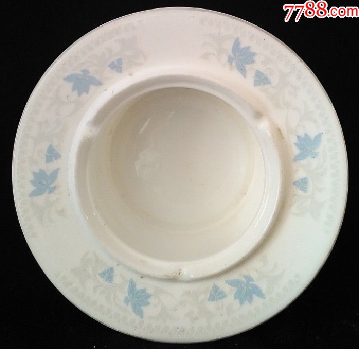 80年代淄博博山滑石瓷烟灰缸.青岛开发区建设银行