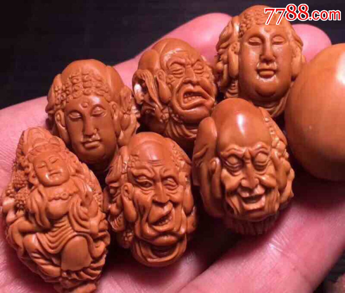 千面罗汉纯手工橄榄核手串