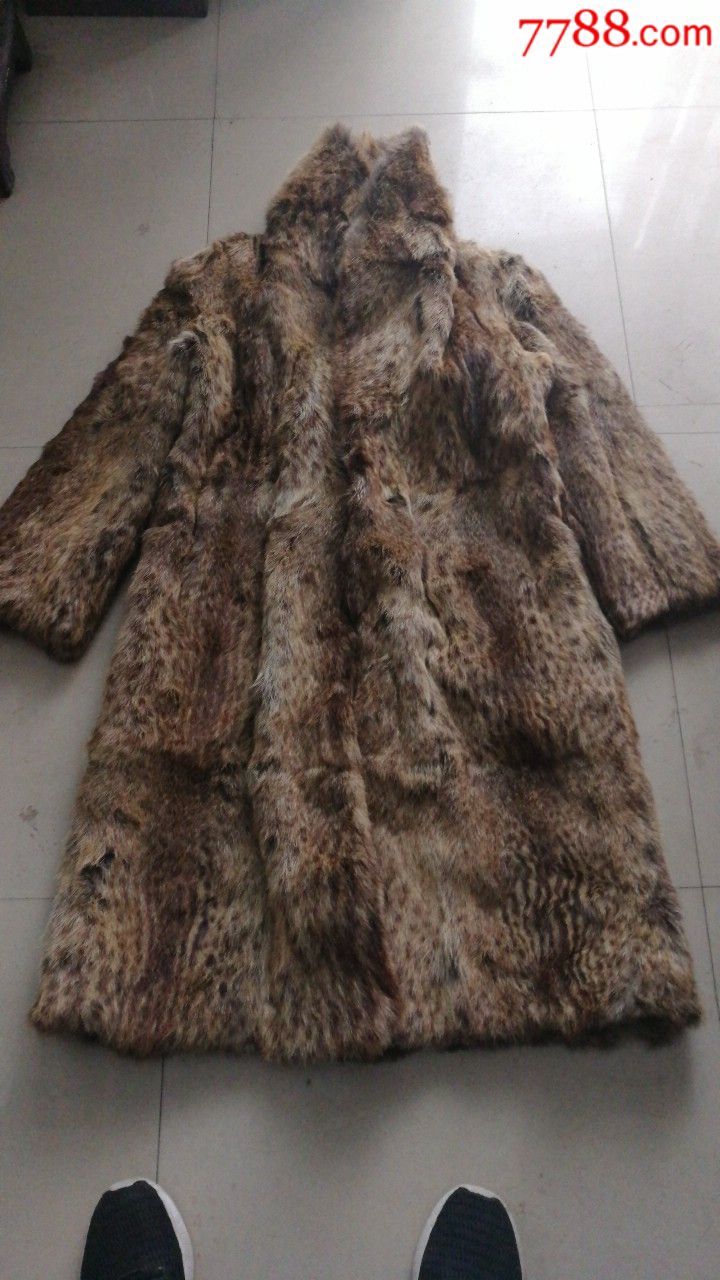 野生山狸子皮毛大衣