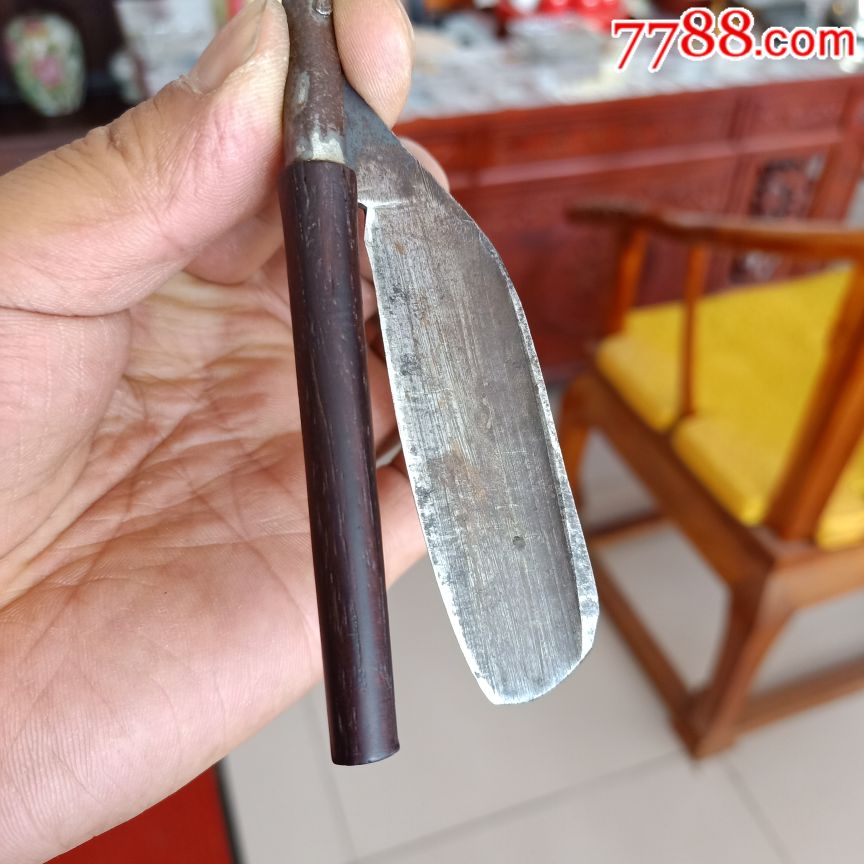 民国紫檀木剃头刀全品如图包老保真