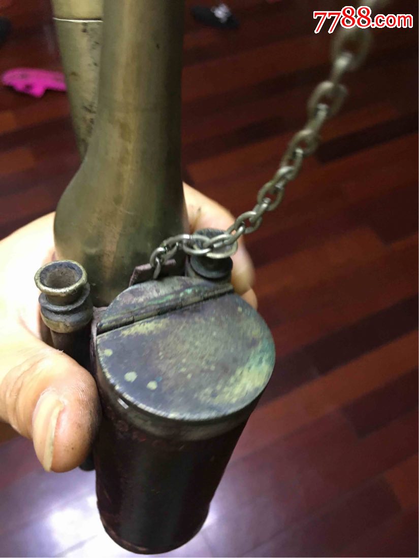 民国牛皮套水烟袋