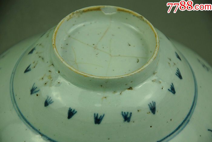 清三代青花瓷雍正斗笠碗明清景德镇老瓷器陈设摆件包老包真收藏品