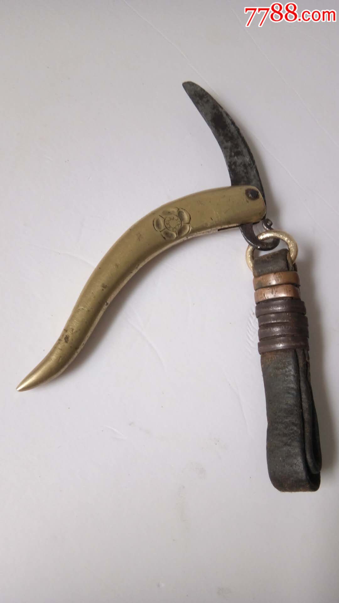 民国时期遗留老式铜鱼刀