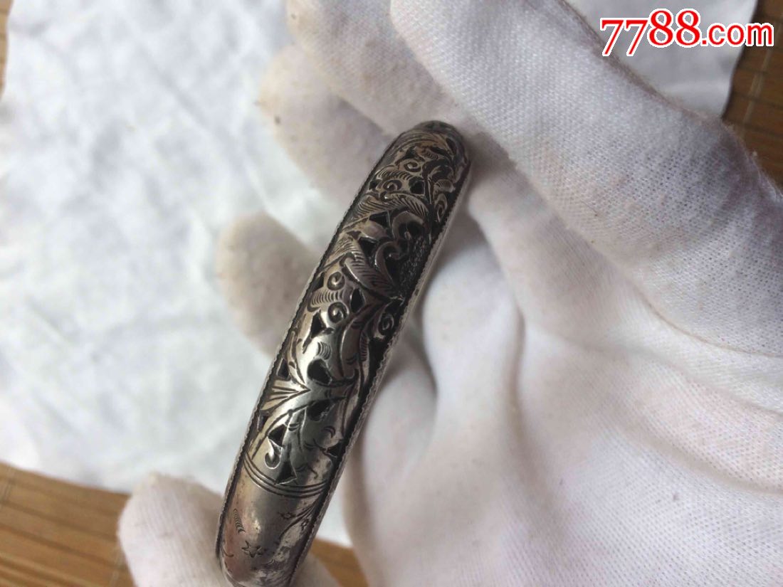 清代老银手镯一只_价格660元【地天泰小往大来】_第1张_7788商城