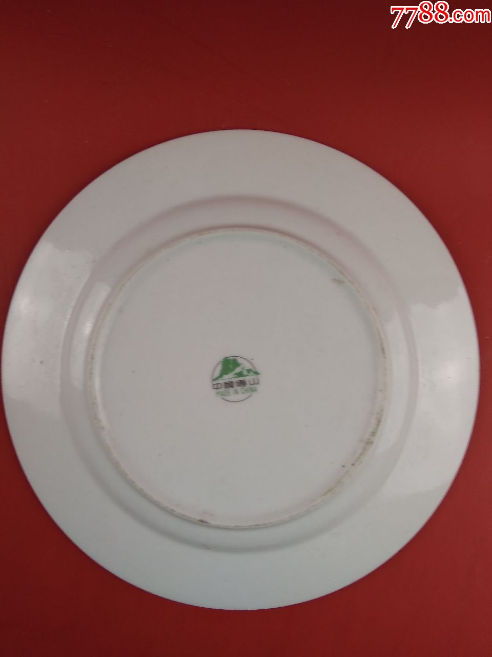 80年代中国博山瓷手绘兰花盘