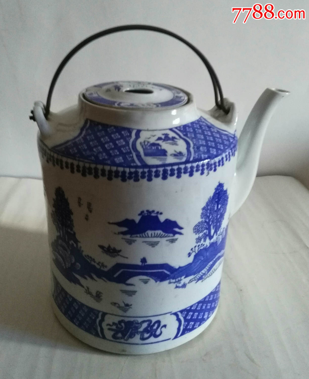 景德镇生产大号青花老提梁茶壶尺寸195195245cm