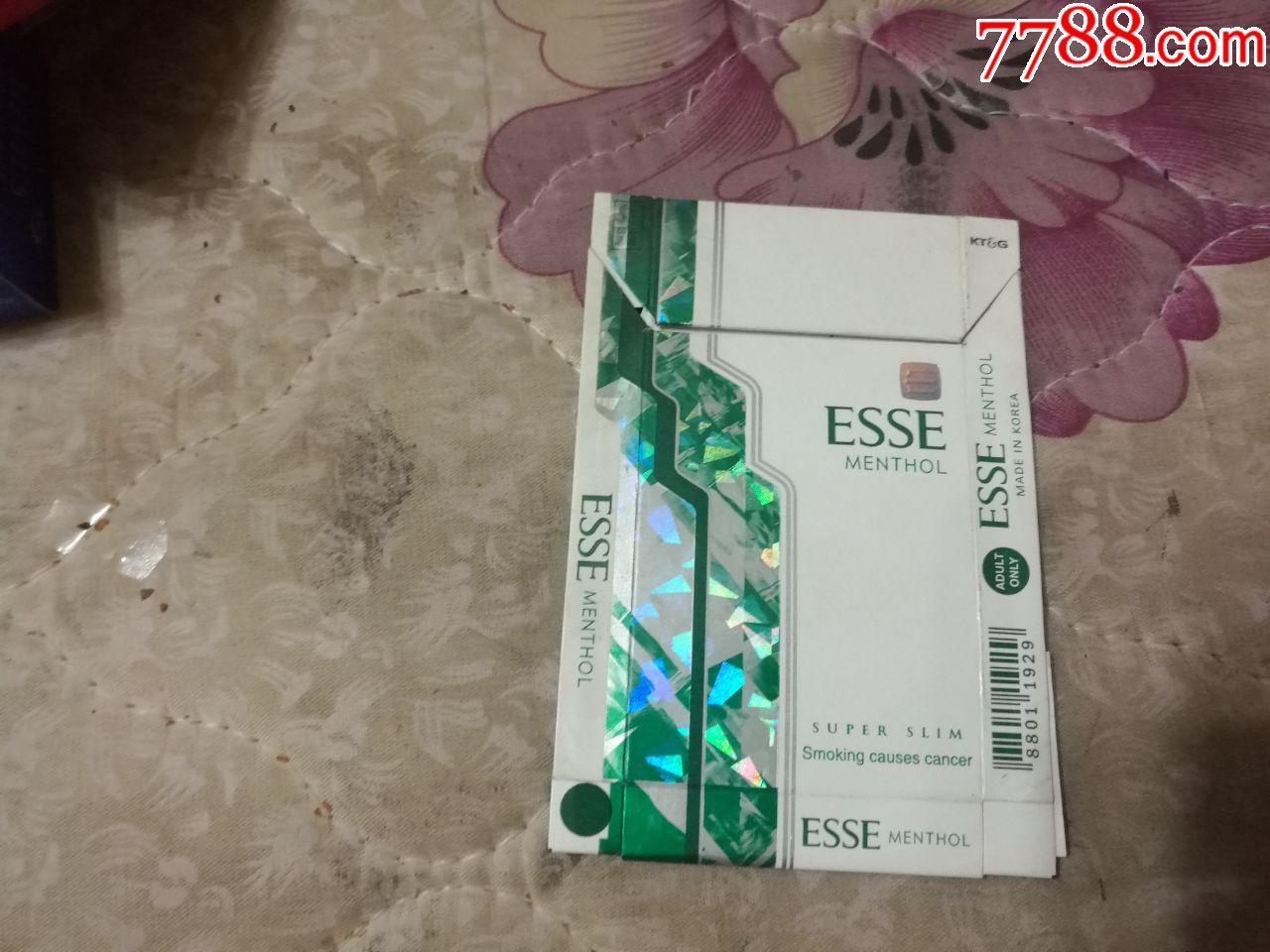 esse烟盒1张拆标