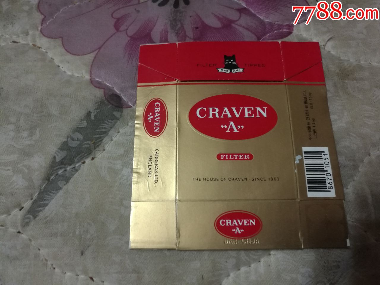 craen黑猫烟盒1个拆标