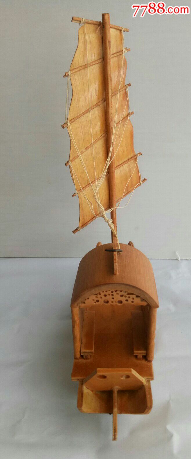 宝庆竹簧雕刻:船——一帆风顺