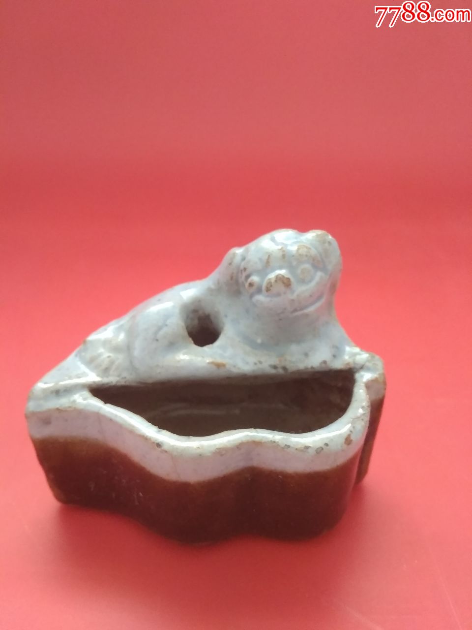 清朝磁州窑瑞兽小水盂