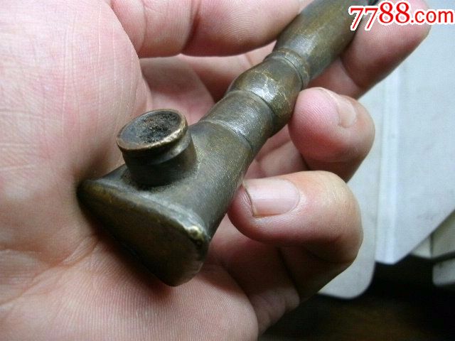 全铜一口香烟杆.造型不错