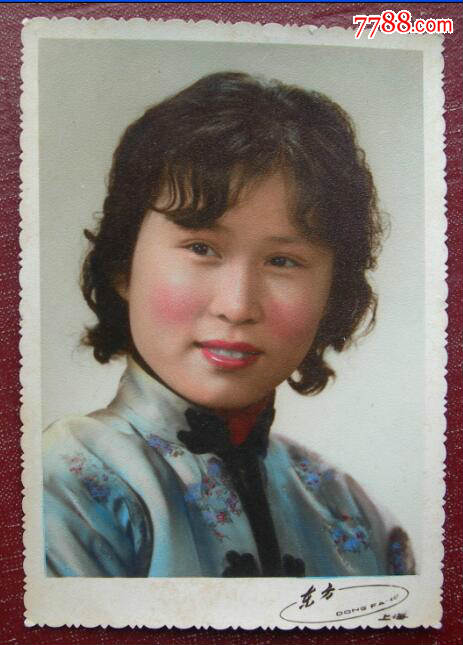 美女,高颜值,手工上色,上海东方照相馆【老照片】